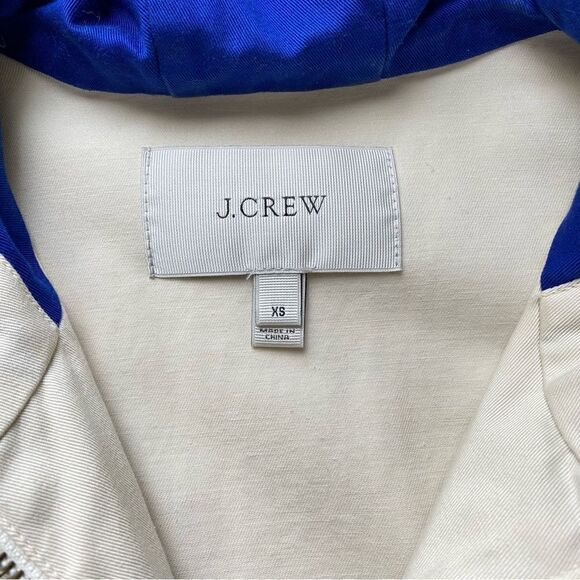 J. Crew Colorblock Sail Jacket white blue XS - Picture 8 of 11